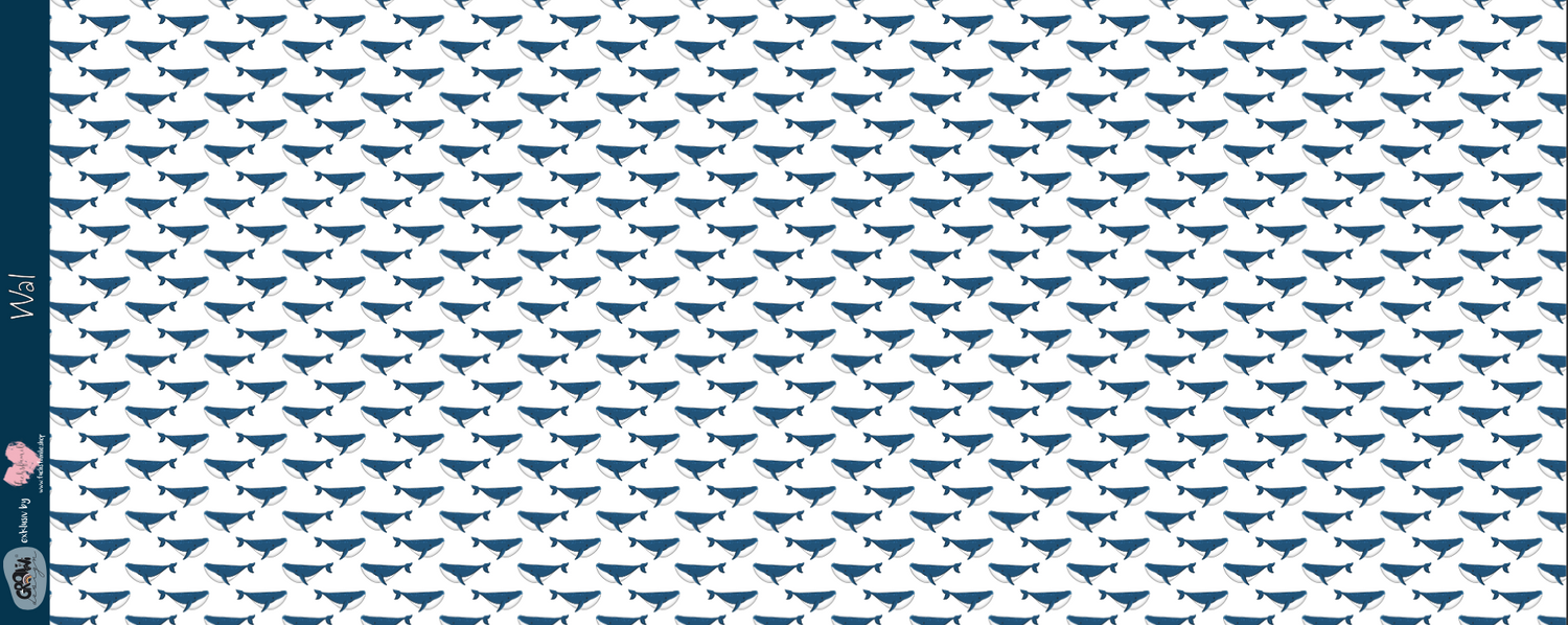 0,5m Bio-Jersey Wal blau-weiß