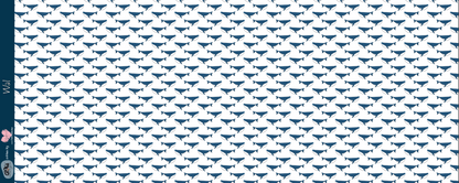 0,5m Bio-Jersey Wal blau-weiß