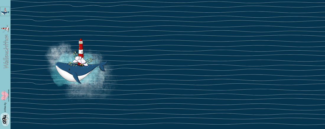 Bio-Jersey Walleuchtturm Wellen – Rapport ca. 58cm (+/- 5cm)