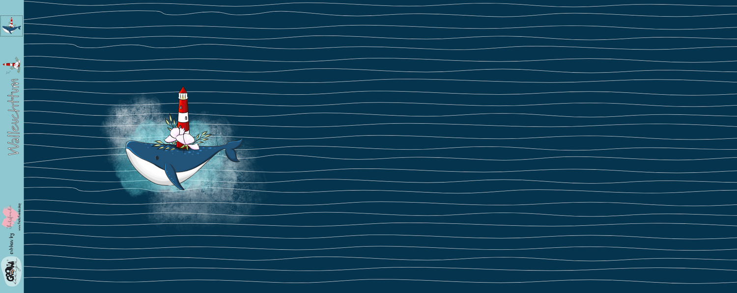 Bio-Jersey Walleuchtturm Wellen – Rapport ca. 58cm (+/- 5cm)