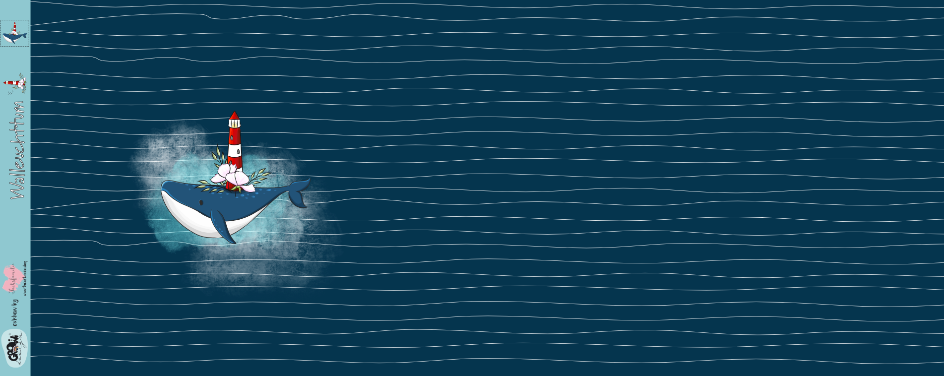 Bio-Jersey Walleuchtturm Wellen – Rapport ca. 58cm (+/- 5cm)