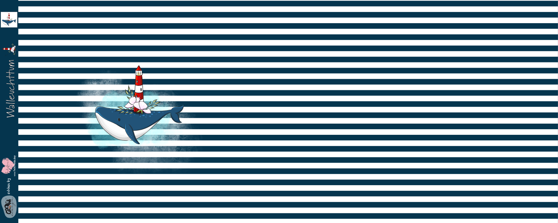 Bio-Jersey Walleuchtturm Streifen – Rapport ca. 58cm (+/- 5cm)