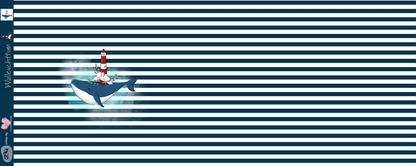 Bio-Jersey Walleuchtturm Streifen – Rapport ca. 58cm (+/- 5cm)