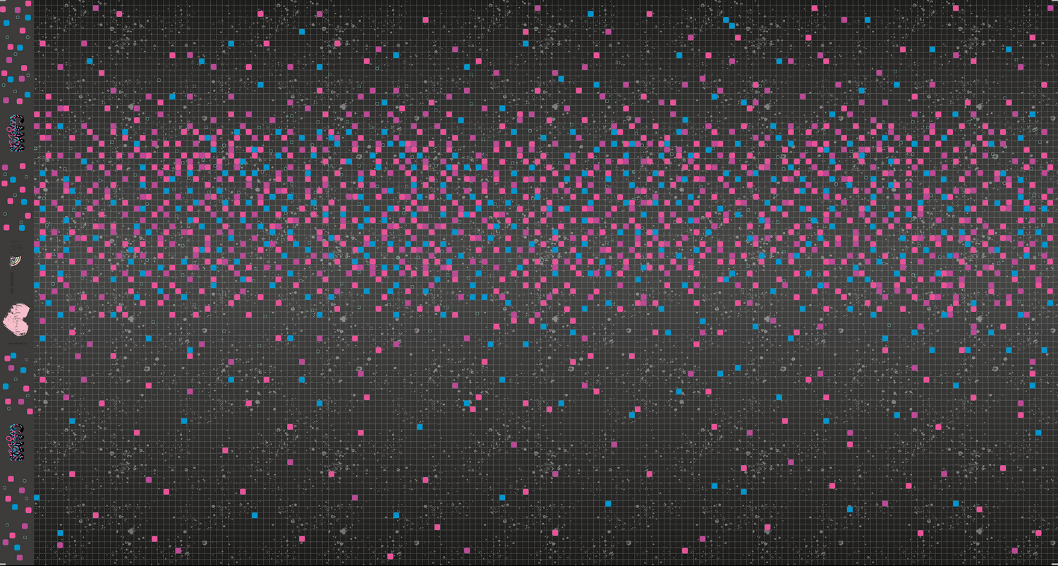 0,5m Bio-Sommersweat Game on Kombi neonpink-blau