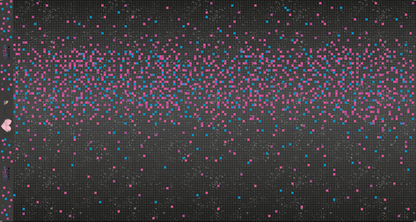 0,5m Bio-Sommersweat Game on Kombi neonpink-blau