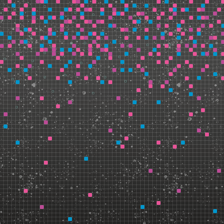 0,5m Bio-Sommersweat Game on Kombi neonpink-blau