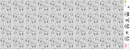 0,5m Bio-Sommersweat Music Kopfhörer-Kombi graumeliert-grün 