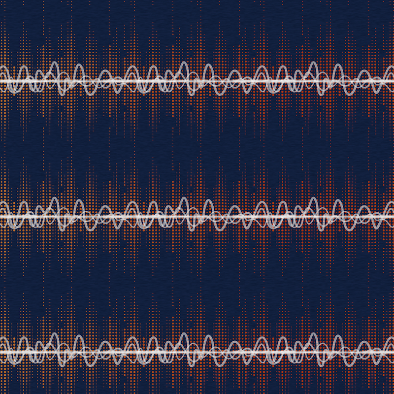 0,5m Bio-Sommersweat Music Soundwave-Kombi lightdenim-orange 