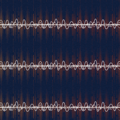 0,5m Bio-Sommersweat Music Soundwave-Kombi lightdenim-orange 