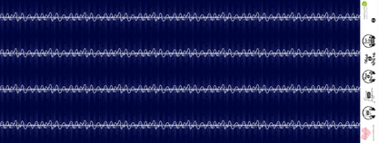 0,5m Bio-Sommersweat Music Soundwave-Kombi denim 