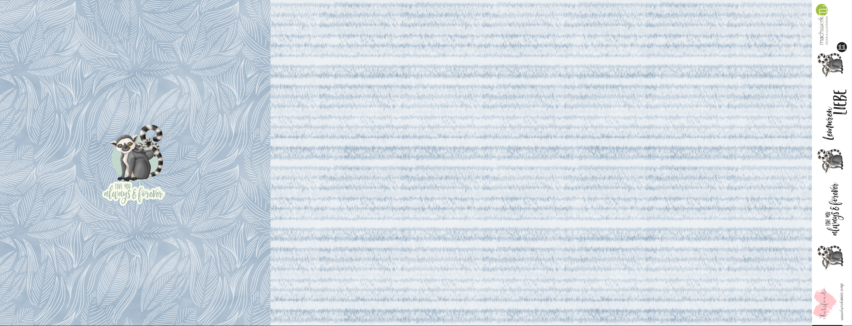 Softshell LemurenLIEBE taubenblau 