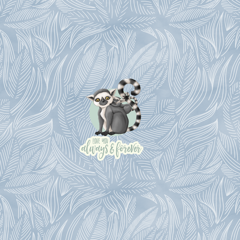 Softshell LemurenLIEBE taubenblau 