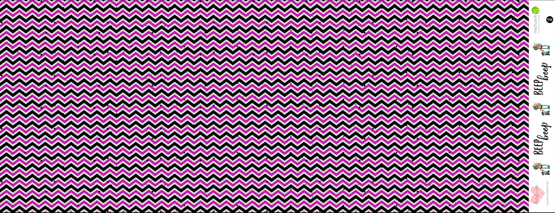 0,5m Bio-Jersey "BEEP beep" Chevron pink