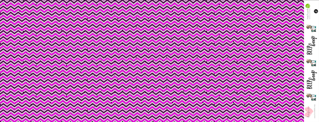 0,5m Bio-Jersey &quot;BEEP beep&quot; Chevron lila 