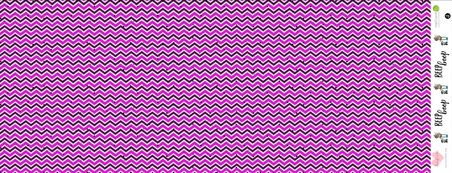 0,5m Bio-Jersey &quot;BEEP beep&quot; Chevron lila 