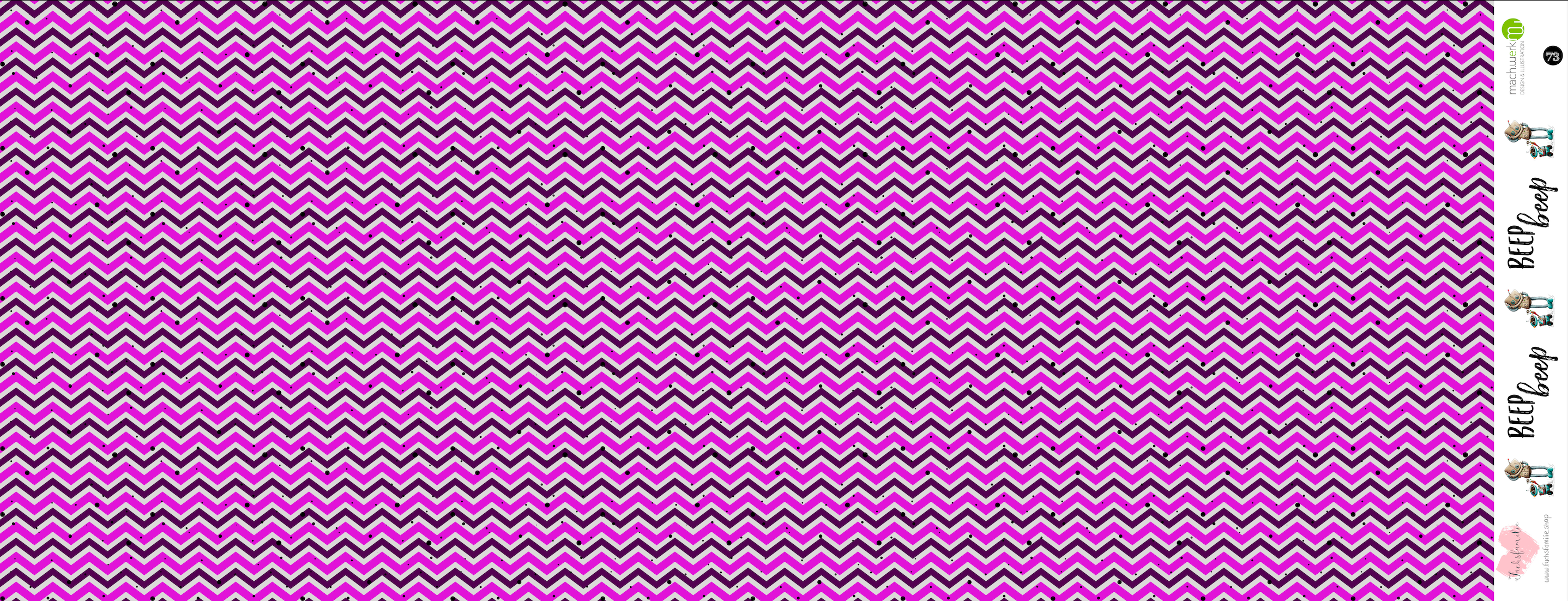 0,5m Bio-Jersey &quot;BEEP beep&quot; Chevron lila 