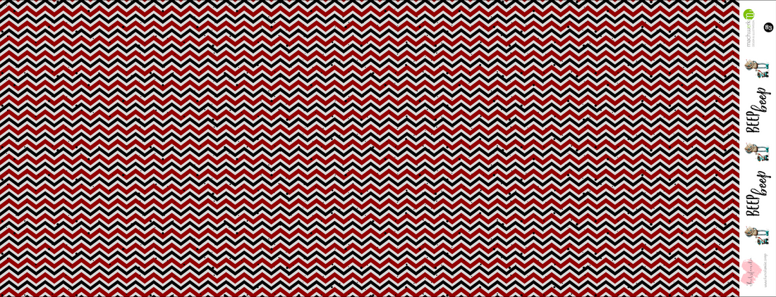 0,5m Bio-Jersey "BEEP beep" Chevron rot