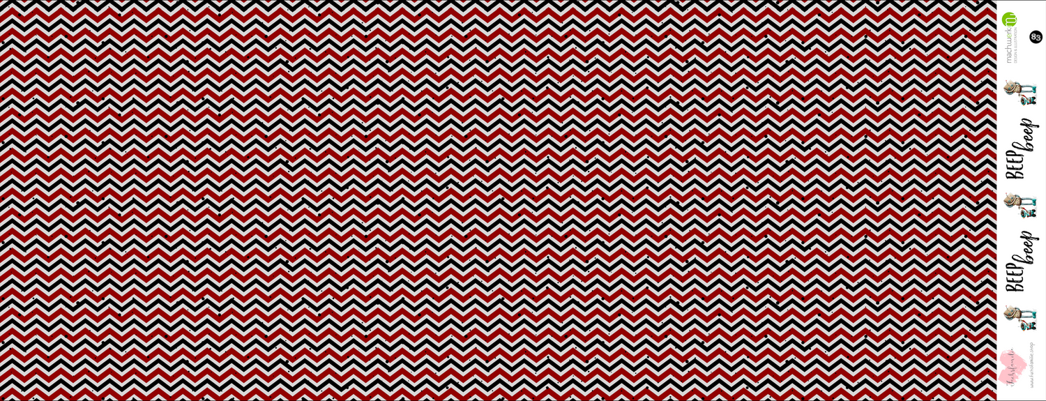 0,5m Bio-Jersey &quot;BEEP beep&quot; Chevron rot 