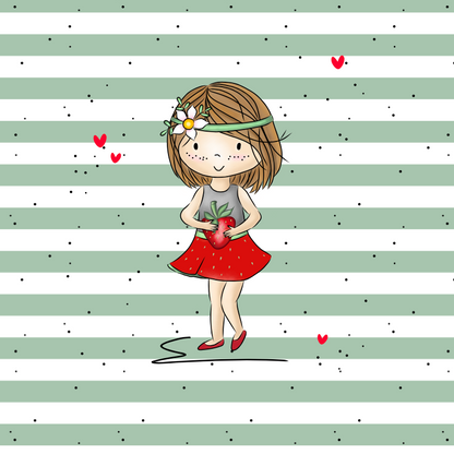 Bio-Jersey Erdbeerinchen – Rapport ca. 58cm (+/- 5cm)