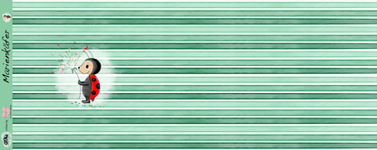 Bio-Jersey Marienkäfer grün - Rapport ca. 58cm (+/- 5cm)