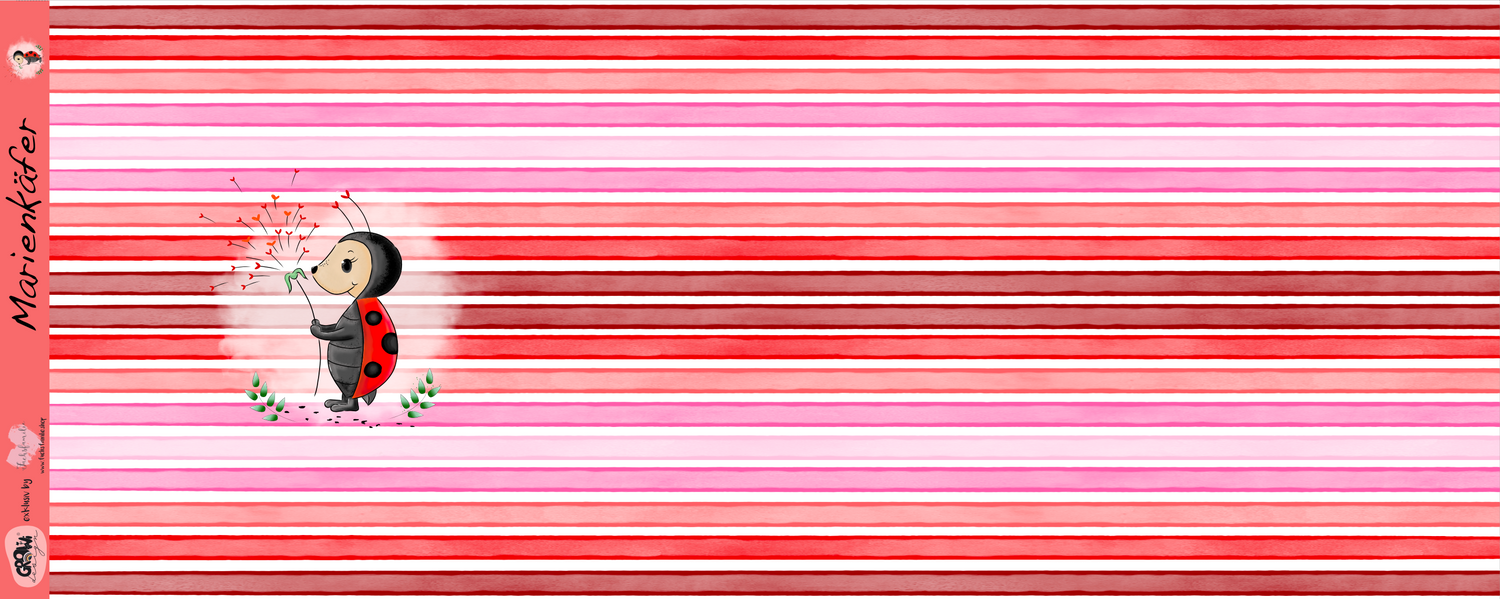 Bio-Jersey Marienkäfer rot – Rapport ca. 58cm (+/- 5cm)