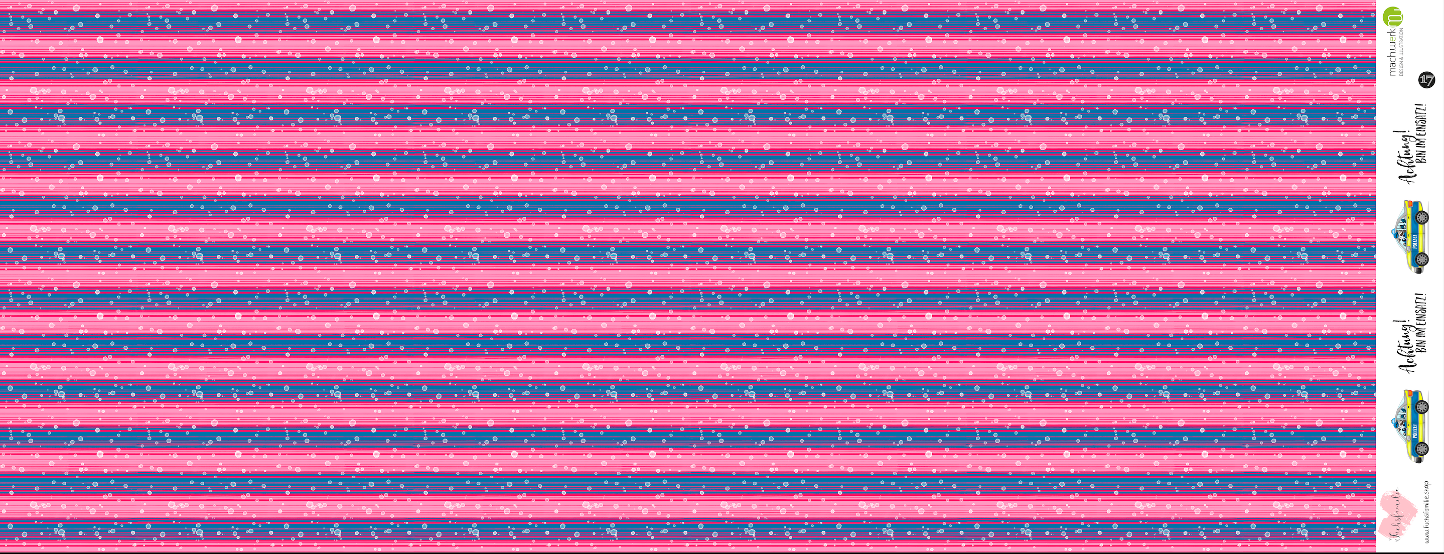 0,5m Bio-Jersey Charlie &quot;Polizei&quot; Kombi pink 