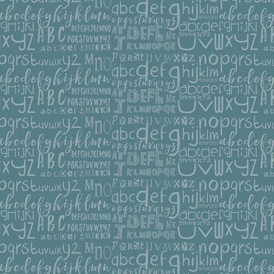 0,5m Bio-Jersey Leseratte ABC-Kombi nebelgrau 