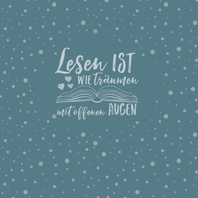 Bio-Jersey "Lesen ist wie Träumen" nebelgrau