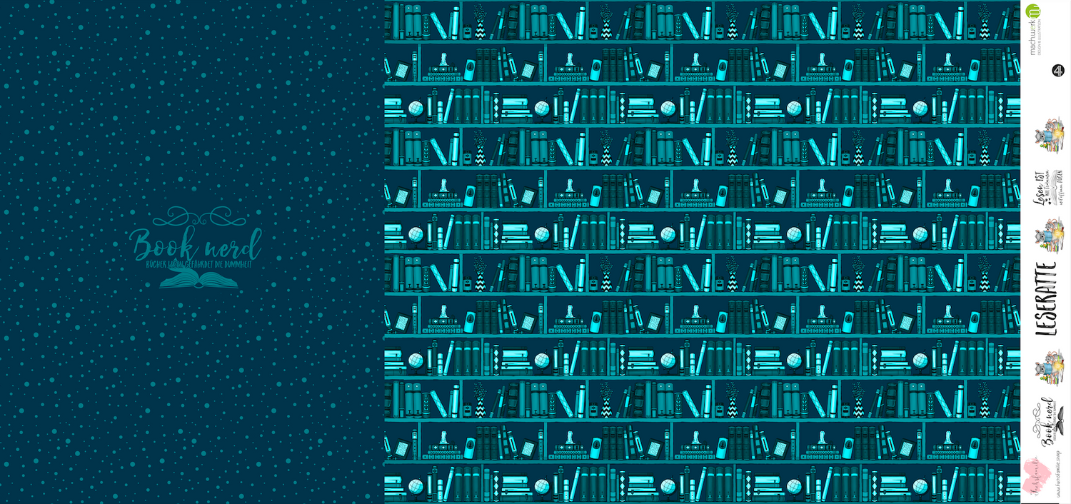 Bio-Jersey &quot;Booknerd&quot; dunkelpetrol 