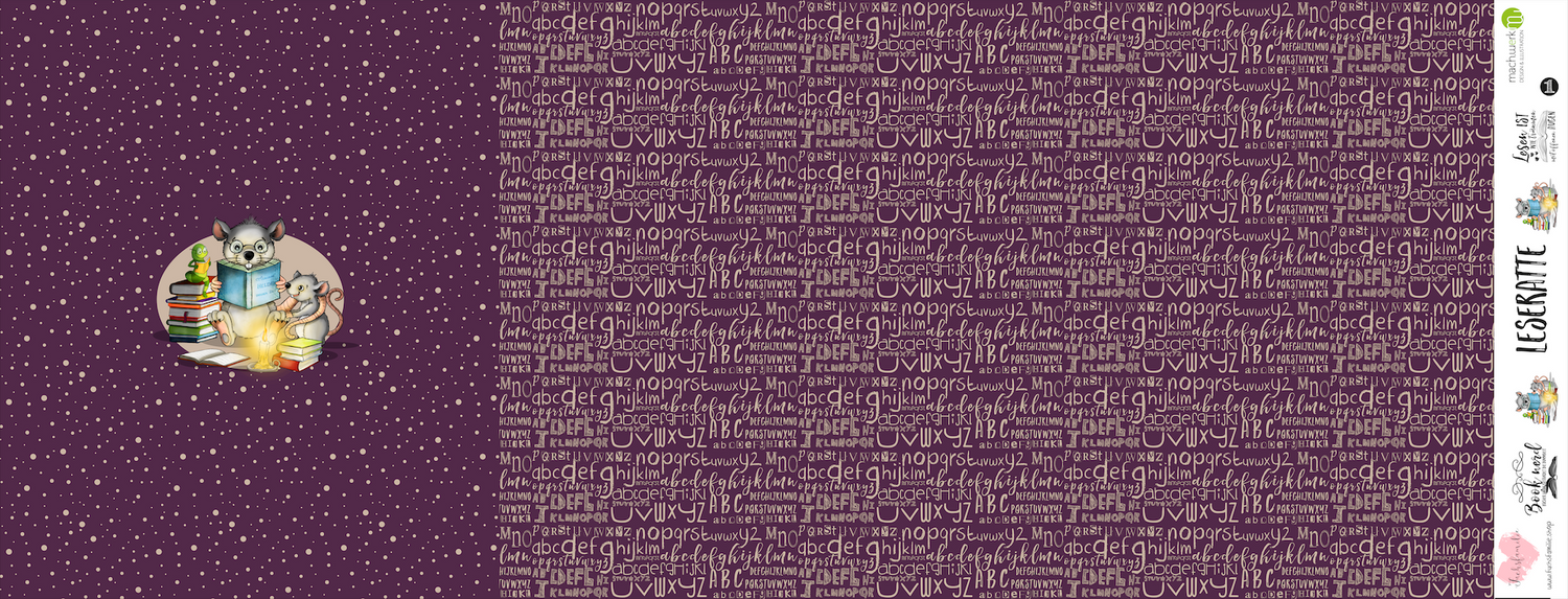 Bio-Jersey Leseratte lila 