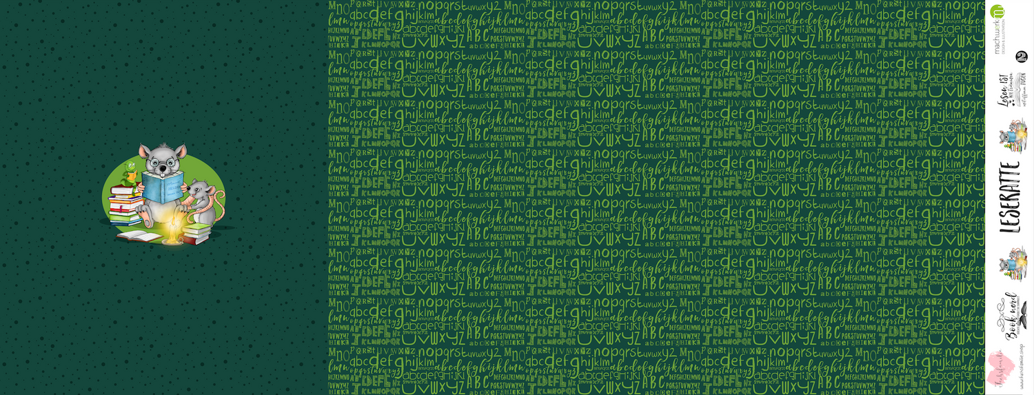 Bio-Jersey Leseratte waldgrün 