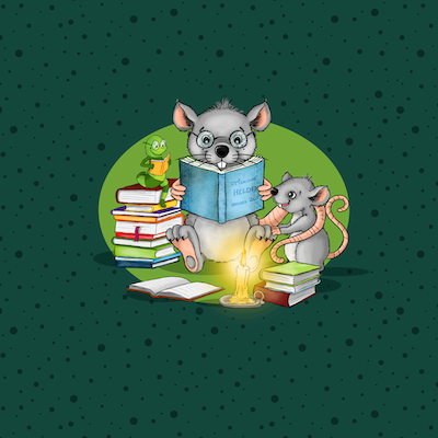 Bio-Jersey Leseratte waldgrün