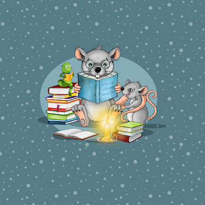 Bio-Jersey Leseratte nebelgrau 