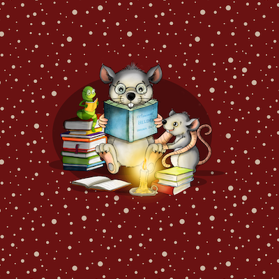 Bio-Jersey Leseratte dunkelrot 