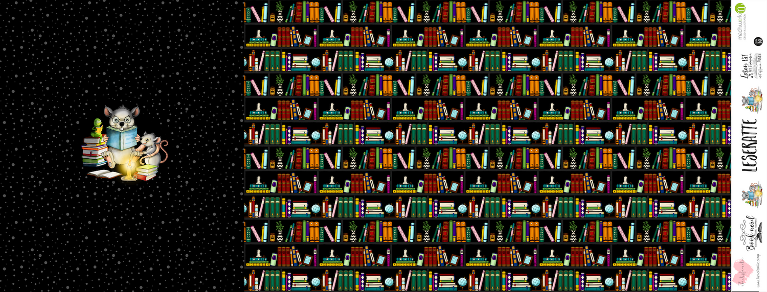 Bio-Jersey Leseratte schwarz 