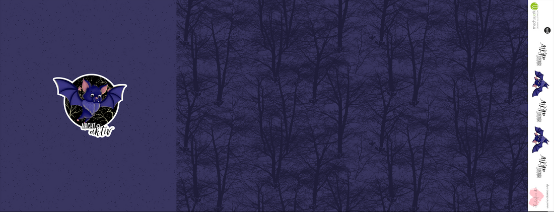 Bio-Jersey Fledermaus nachtaktiv lila