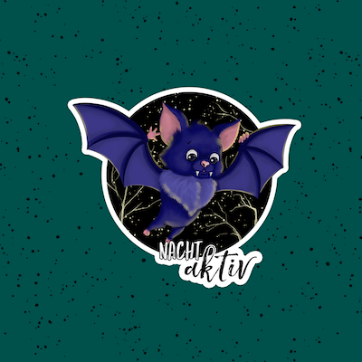 Bio-Jersey Fledermaus nachtaktiv dunkelsmaragd