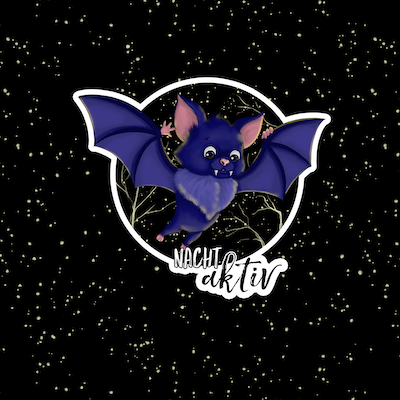 Bio-Jersey Fledermaus nachtaktiv schwarz-gold