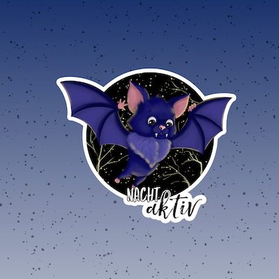 Bio-Jersey Fledermaus nachtaktiv Verlauf blau 
