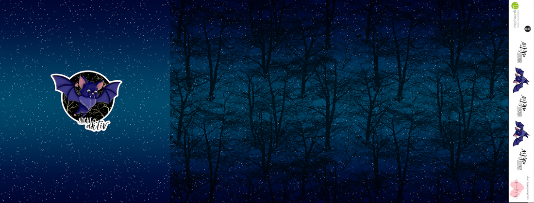 Bio-Jersey Fledermaus nachtaktiv Verlauf dunkelblau