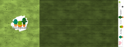 Bio-Jersey Kakteen &quot;Freunde fürs Leben&quot; olive 