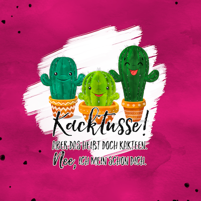 Bio-Jersey Kakteen &quot;Kacktusse&quot; hotpink 
