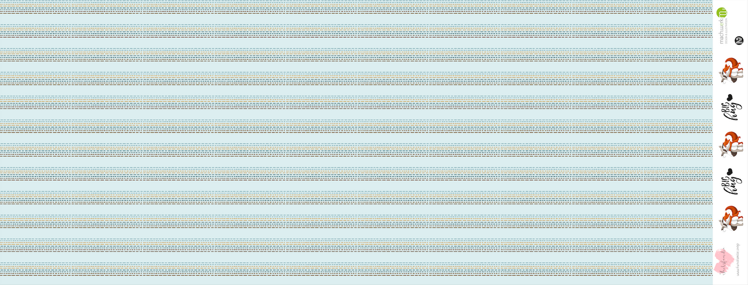 0,5m Bio-Jersey Charlie &quot;Big Hug&quot; Stripes babyblaugrau 