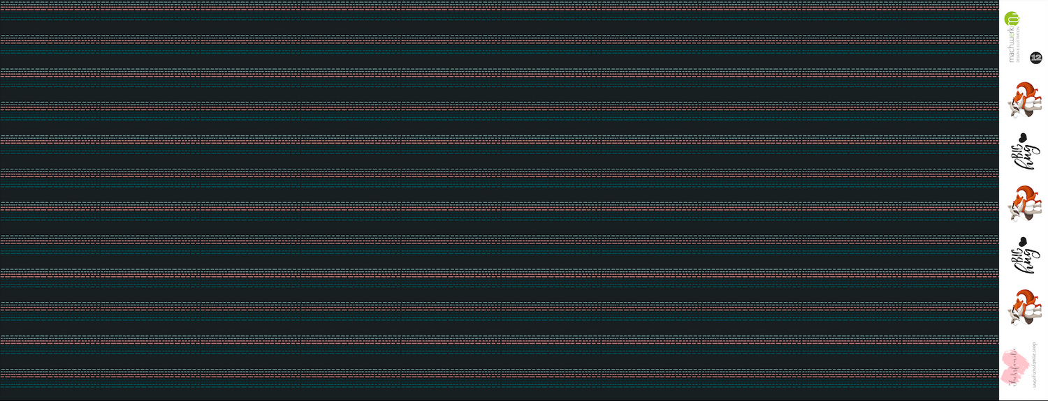 0,5m Bio-Jersey Charlie &quot;Big Hug&quot; Stripes dunkelgrau 