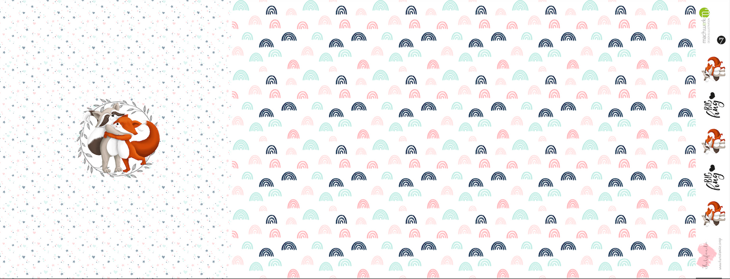 Bio-Jersey Charlie &quot;Big Hug&quot; weiß-pastell 