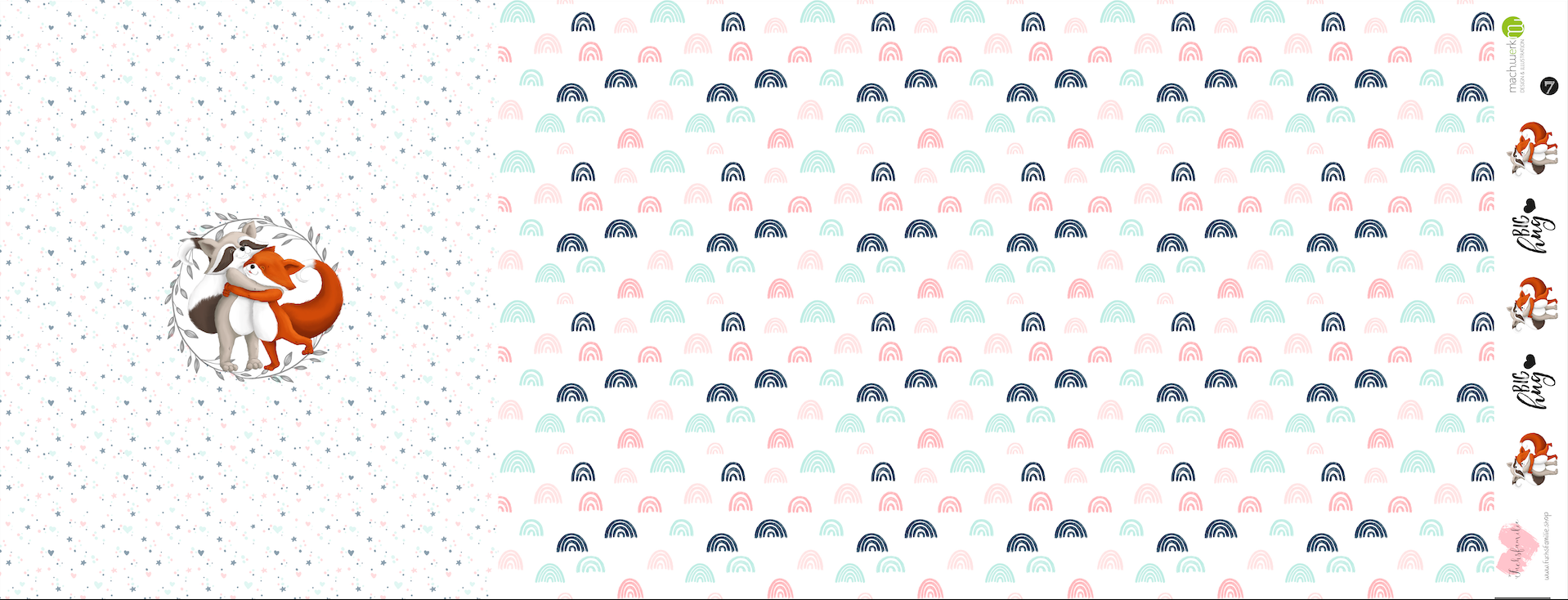 Bio-Jersey Charlie &quot;Big Hug&quot; weiß-pastell 