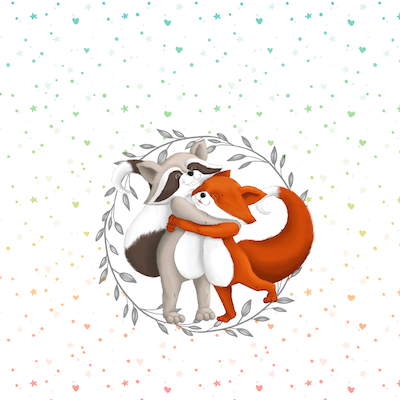 Bio-Jersey Charlie "Big Hug" weiß-rainbow