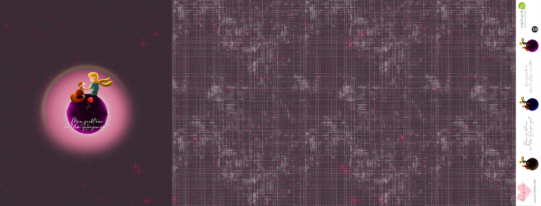 Bio-Jersey &quot;Der kleine Prinz&quot; rosagrau 