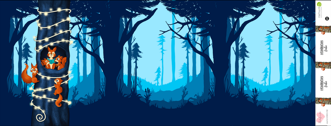 Bio-Sommersweat Eichhörnchenliebe royalblue