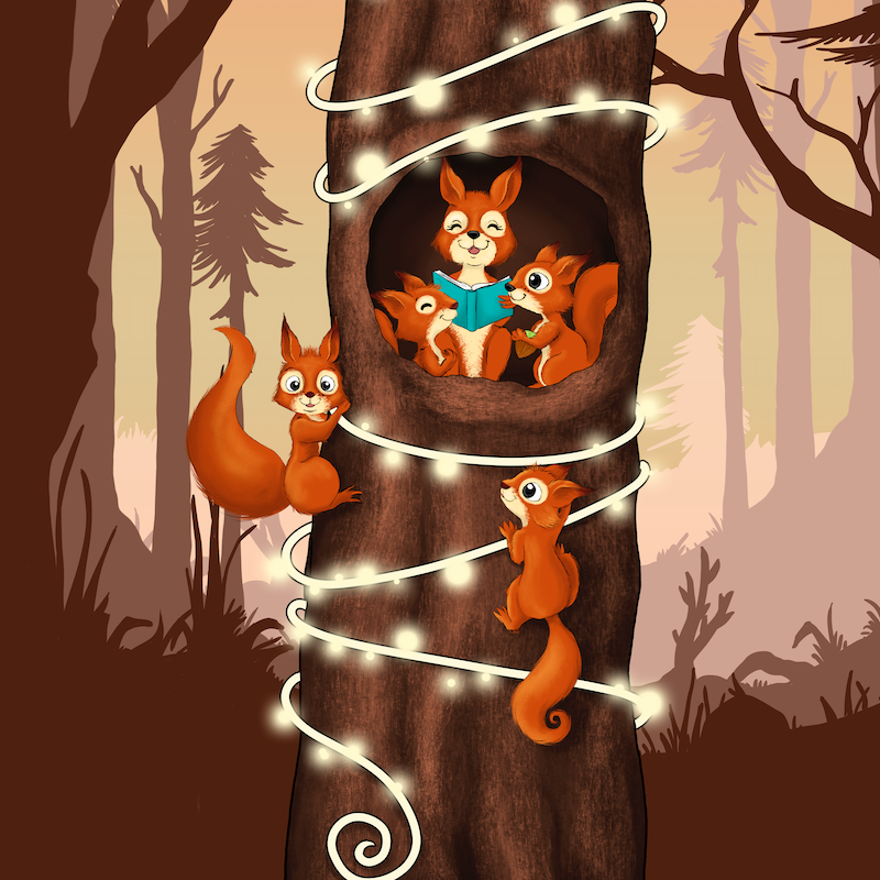 Bio-Sommersweat Eichhörnchenliebe vanillacinnamon